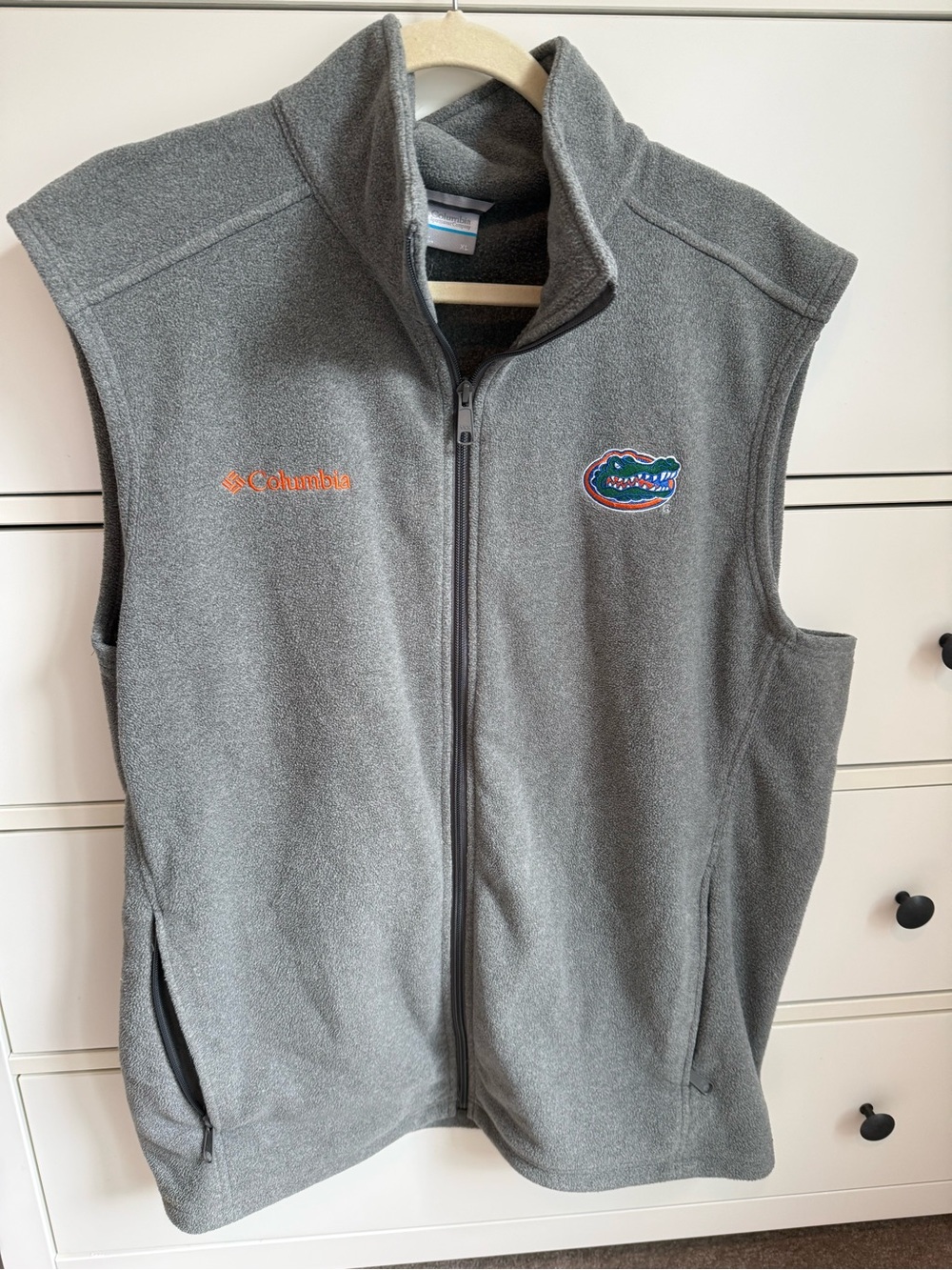 Columbia Gray UF Gators Fleece Vest